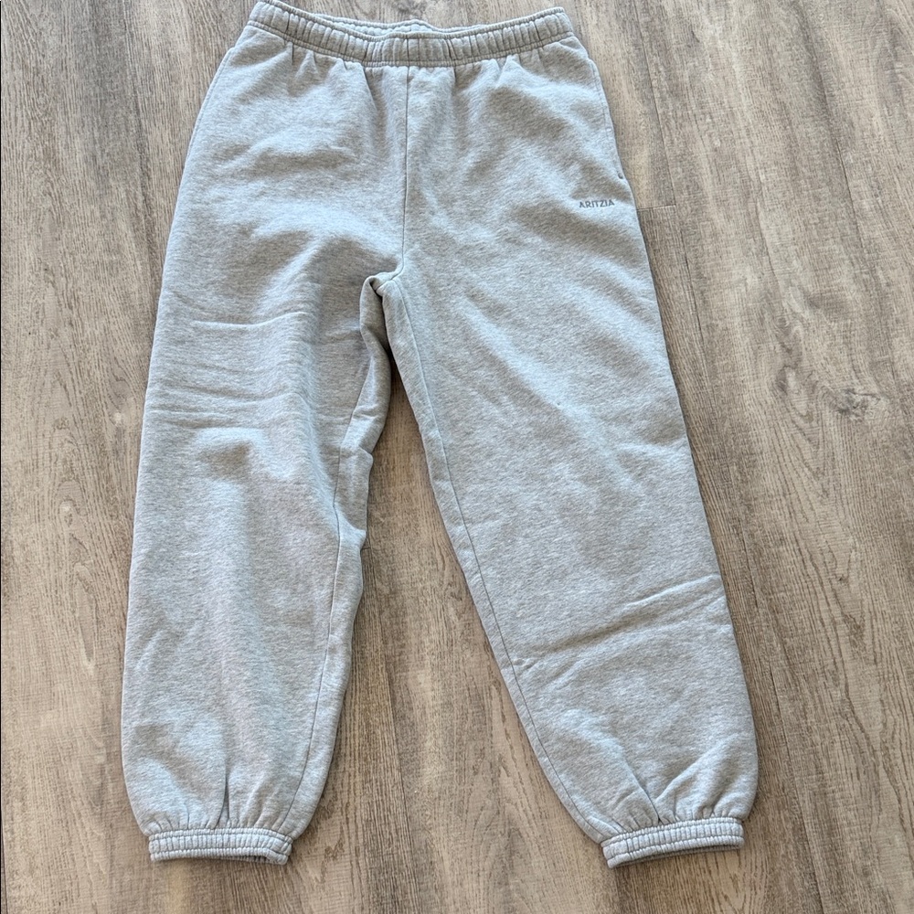 Aritzia Heather chrome  Fleece Joggers